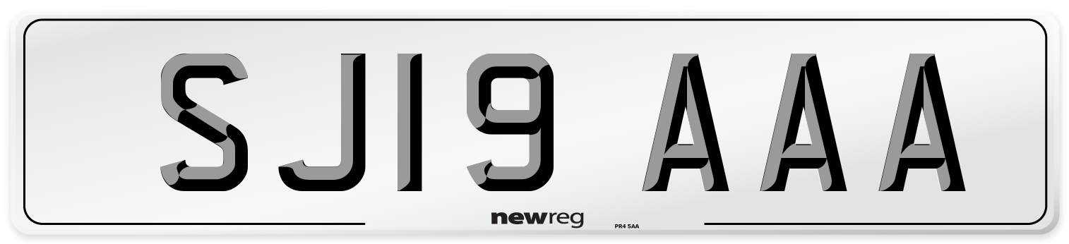 SJ19 AAA Number Plate from New Reg